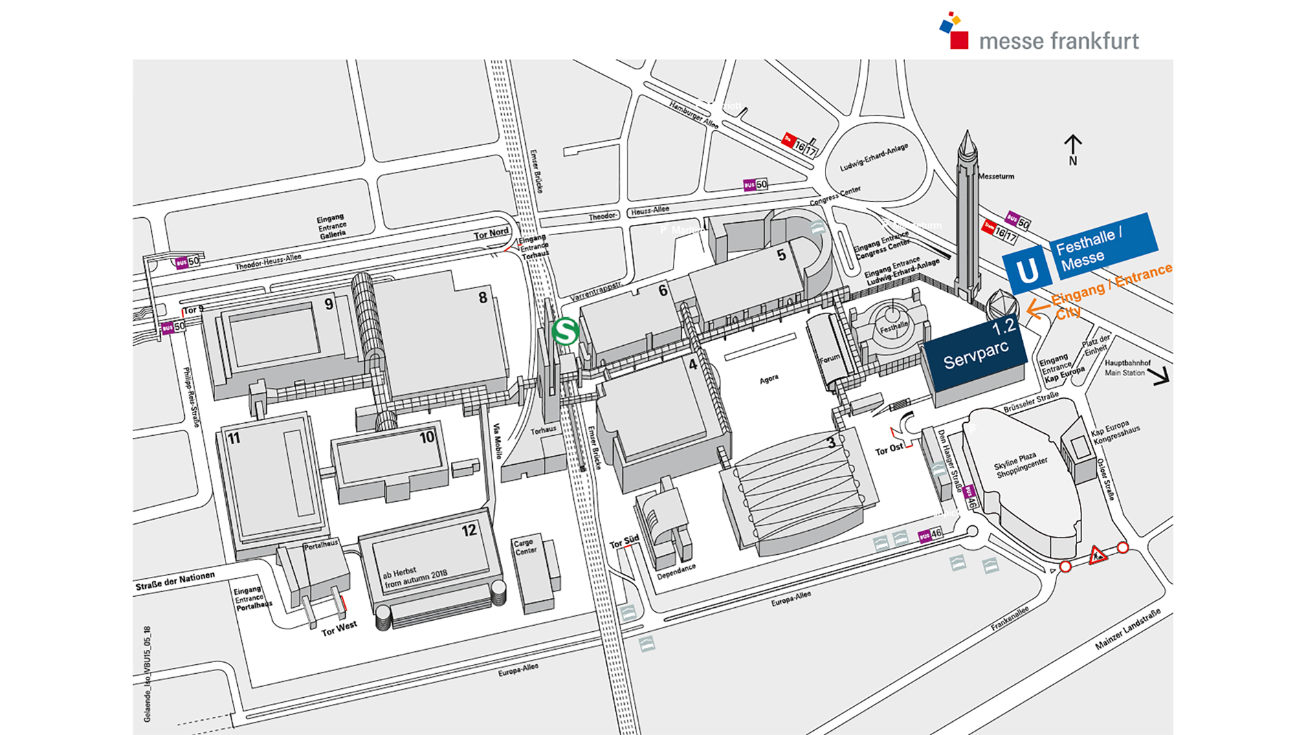 Gelaendeplan Messe Frankfurt